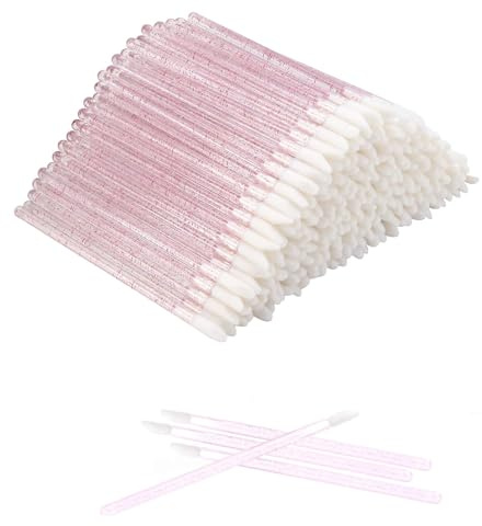 60 st läppborstar rosa läppstavar läppstift applikator sminkborstar för läppar, ögon och sminkapplikation