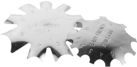 TOYZFRIENDY Strumento Per Unghie Alla Francese 2 Pezzi Sagoma in Acciaio Resistente Stencil Per Manicure Professionale Compact Per Salone Nail Art Tagliaunghie Per Bordi Unghie Alla Francese