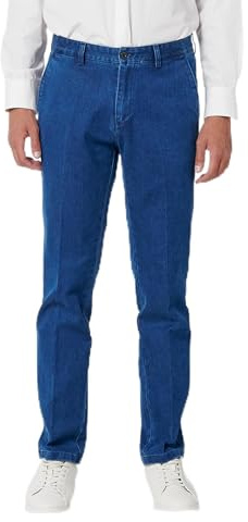 Pantaloni Jeans Uomo a Vita Alta Chiaro, Taglio Slim Elegante da Lavoro, Effetto Tweed per Look Casual e Business Chic