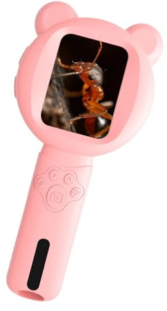Giocattolo di scienza 2.8Inch Schermo a Colori Microscopio Digitale per Bambini Macchina Fotografica 200MP Portatile LED Lente di ingrandimento Dispositivo di ingrandimento Digitale Bambini