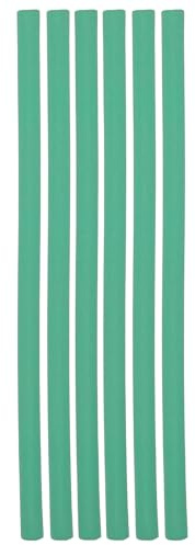 Set of Papilot Rollers Flexible Flex Rollers Curly Hair Hairdressing Supplies Diameter 10 mm x 250 mm (Pack of 6, Mint Green)