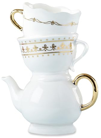 Kate Aspen Vintage Tea Party Antique Look Ceramic Bud Vase (Medium), Party Favor, Take Home Gift, Wedding Decoration, Table Decor, Bridal Shower Decorations