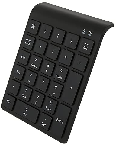 Trådlöst Numeriskt Tangentbord, 27 Tangenter Mini Trådlöst Siffertangentbord Bärbart Tangentbordsförlängningar Stöd för Numeriska Tangenter Genvägstangenter för Bärbar Dator, Bärbar Dator, Stationär D
