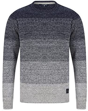 Tokyo Laundry Men's Dusen Graduated Colour Block Cotton Rich Knitted Jumper