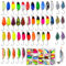 mizikuu 43 Stück Fishing Forellen Spoon, 2.0-3.5g Trout Fishing Spoon Blinker Angel Köder Set mit Box Forellenköder Farbig Köder Angelköder Spinner Angelköder für Haken Forellen Angeln