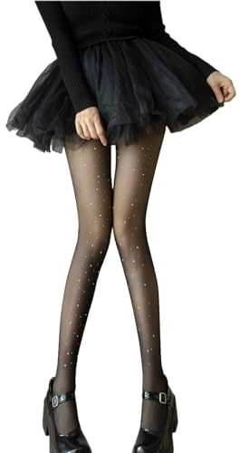 Collants pour Femme Fins Sexy Collants Taille Haute Collants Chair Collant Noir Collant Gainant Collant à Paillettes Collant Grande Taille ÉLastique Confortable Et Respirant1