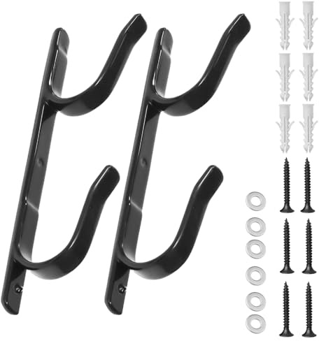 MiOYOOW Set di 2 Supporti per Fucili in Metallo, Ganci per Fucili da Parete, mensola per Fucili, Supporto da Parete per Fucili, per Armi da Fuoco, per riporre Spade e Archi da Caccia