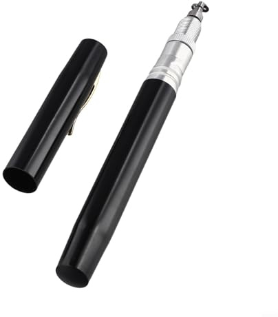 Gdfnmogo Telescopic Pocket Fishing Rod, For Ultra-Light Aluminum Alloy, 1-Meter Compact Pen-Style Rod for Freshwater and Travel Fishing(BLACK)