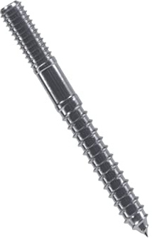 Hillman Group Hanger Bolt, Hurricane Hardware, 25 Pieces, Rust-Resistant, Durable, Headless Fasteners, (1/4 x 2 1/2) Stainless Steel (707316)