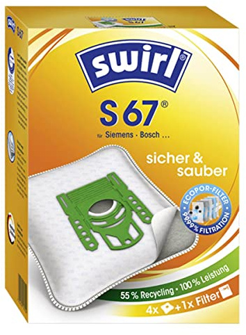4 Original Swirl Staubsaugerbeutel S67