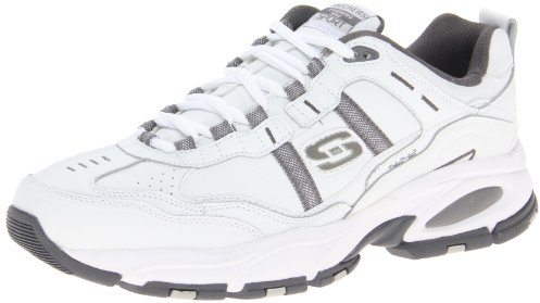 Skechers Men's Vigor 2.0 Serpentine, White/Charcoal, 12 Wide