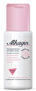 Alkagin Detergente Lenitivo per l'igiene intima a base di Malva, Tiglio e Calendula, pH leggermente alcalino, Formato 100ml