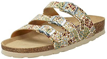 Rohde Damen, Frauen, Klassische Sandalen, Sandalen,Pantoletten,Sommerschuhe,Hausschuhe,Kork-fußbett,Camel,40 EU / 6.5 UK