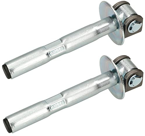 KOTARBAU® Lot de 2 charnières de portail réglables avec ancrage + rosace Idéal pour charges lourdes chevilles chimiques galvanisées M20 Ø 27 mm