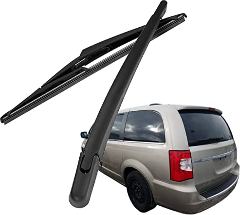 QHYTL Scheibenwischer Für Auto Scheiben Wiper Blades Für Caravan/Town/Country 2008 2009 Wischerblatt Rückseite Wischblätter Gummi Windshield Wipers,Rear Window wiper-312mm+Wiper arm-340mm