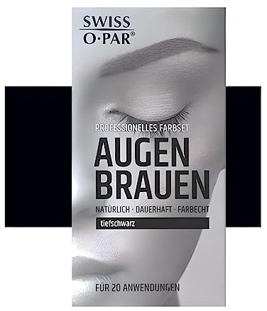 Colore per sopracciglia, Swiss o Par, set di colori professionali, colorazione per sopracciglia, impermeabile, durevole, di lunga durata, intensa (Nero)