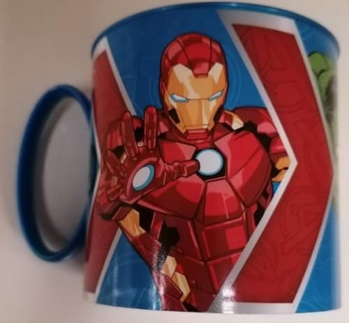 ALMACENESADAN, 5074, Taza apta para microondas, capacidad 265ml, producto reutilizable; (Avengers heraldic)
