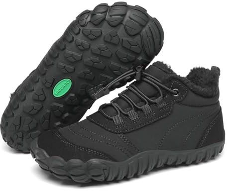 Botas de Nieve Niño Barefoot Zapatillas Niña Cómodas y Abrigadas Antideslizante Botas de Invierno Gr.26-36