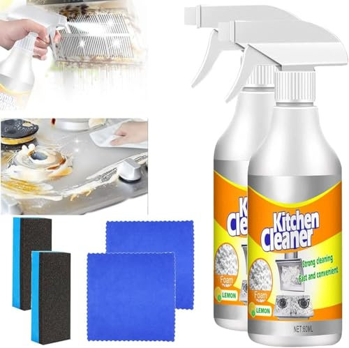 Nettoyant mousse de cuisine, nettoyant en mousse multi-usage, nettoyant puissant pour enlever les taches, nettoyant tout usage, spray nettoyant à bulles de cuisine, pour casseroles et poêles de
