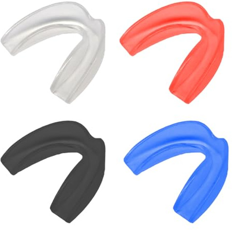 Vestibilità Slim Paradenti Sportivo Adulti e Bambini Contatto Completo per Tutti Gli Sport, Unisex Braces Paradenti, per Tutti Gli Sport, tra Cui Rugby, MMA, Hockey, Judo Arti Marziali, 4 Pezzi