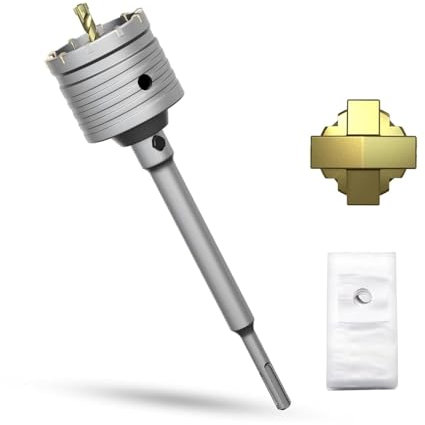 METOTY Corona de perforación hueca de 68 mm, con adaptador SDS Plus de 220 mm, para mampostería, ladrillo, hormigón, cemento, piedra concrete