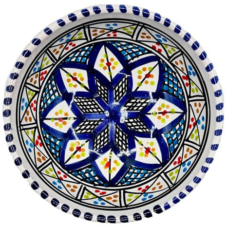 Generico Ciotola Ceramica Tunisina Decorata - Diametro 13 cm 1301252103 Marocco Turchia Etnico del Mondo
