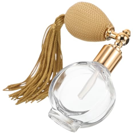 VALICLUD Spray Bottle en Verre Élégant avec Atomiseur à Bulbe et Design Vintage, Flacon de Parfum Vide Rechargeable pour Voyage et Usage Quotidien