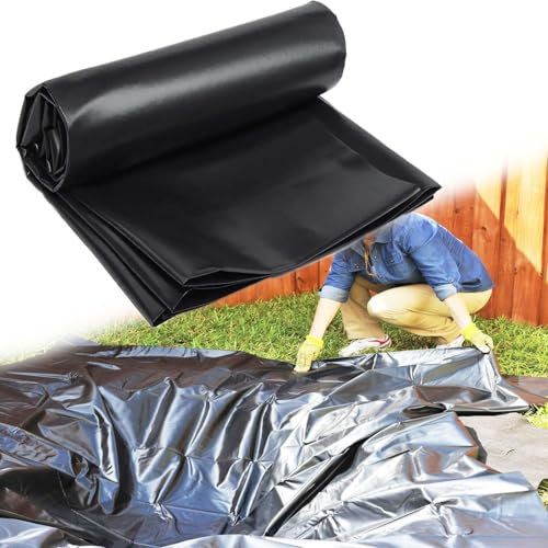 Revestimiento resistente de 12 x 20 m para estanque de peces de jardín, fuente de agua y cascada, flexible, duradero y preformado para construcción de estanques