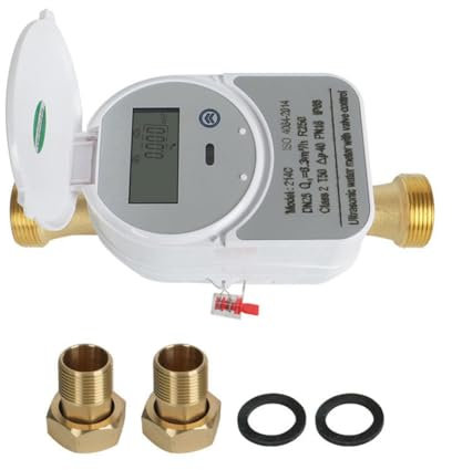 Joselin Zigbee Ultrasonic Water Meter DN25 with Valve LCD Display Water Quantity Flow Consumption Measure IP68 Waterproof LCD Digital Display Water Flow Consumption Measurement