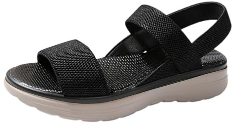 Walking Sandals For Women Uk,Pool Sliders Women Sommer,Ladies Summer Stitching Hollow Out Chunky Bottom Heel Big Size Open Toe Casual Fashion Comfortable Arch Support Walking Shoes Slipper
