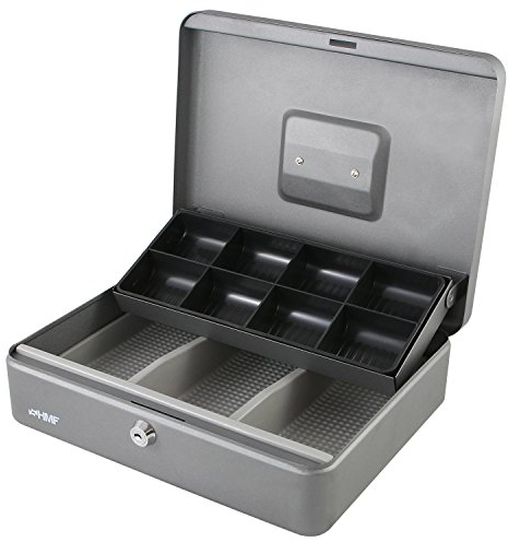 HMF 15130-09 Caja de caudales para mercado 30 x 24 x 9 cm, plata