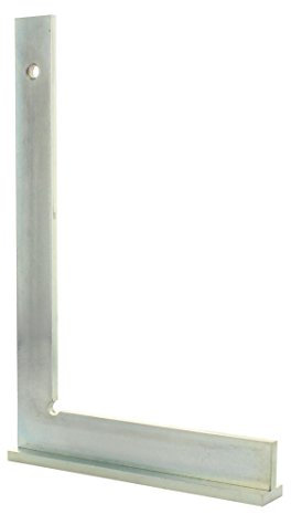 Hedue® Escuadra de mecánico con tope - escuadra de mecánico de acero galvanizado, herramienta de ángulo recto 250 x 160 mm