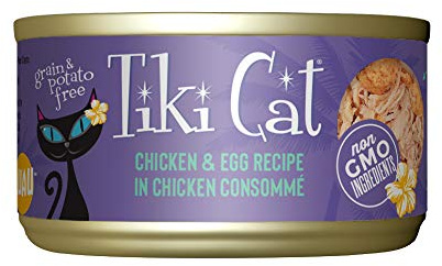 Tiki Cat Luau Wet Cat Food, Chicken & Egg, 2.8 oz. Cans (12 Count)