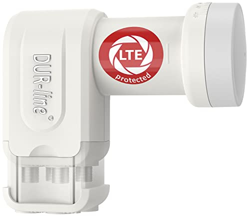 DUR-line +Ultra Quattro LNB - nur für Multischalter weiß - mit LTE-Filter [ Test SEHR GUT *] digital mit Wetterschutz, Full HD, 4K,Premium-Qualität