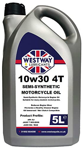 10w30 Motorcycle Oil Semi-Synthetic 5L 5 Litres