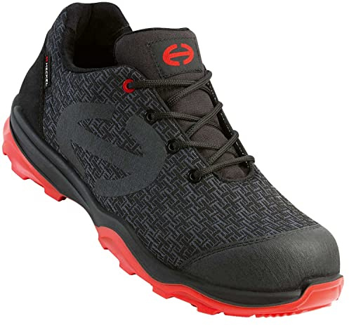 Heckel Run-R Planet S1P - Zapatillas Deportivas de Seguridad para Hombre y Mujer, Negro, Naranja, 43 EU