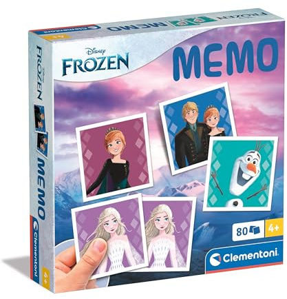 Clementoni - 18299 - Memo Disney Frozen - Gioco Di Memoria E Associazione, Carte Da Accoppiare, Gioco Educativo Bambini 4 Anni, Gioco Di Carte, Gioco Da Tavolo Bambini, Made In Italy