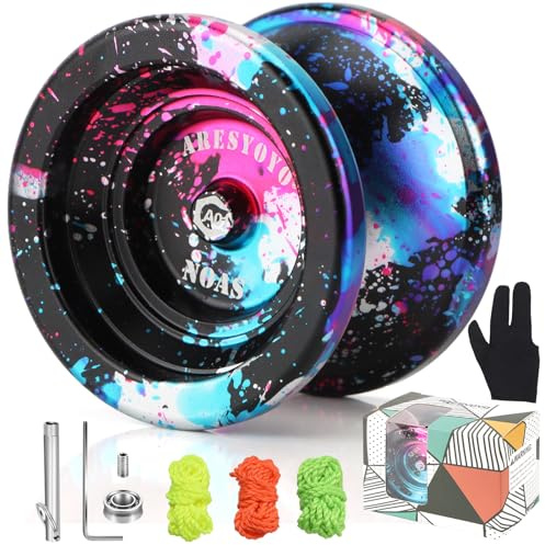 Jojo Profesional para niños y Principiantes, yoyó de Aluminio Profesional, Dos Juegos de rodamientos, rodamientos no Atractivos/rodamientos sensibles Yo-Yo, para Principiantes y Jugadores