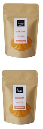 Marque française indépendante | Petite entreprise familiale | Curcuma en Poudre 100g (2x50g) | Le Monopati Original | Origine Inde | 100% Naturelle | Sans additifs, ni conservateurs