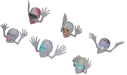 NOENNULL Minimonster Fingerdockor Söta Roliga Interaktiva Halloweenleksaker för Barn 6 St för Halloweenfestrekvisita Passar Fingermonster