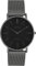 Oozoo Vintage Damenuhr mit massivem grobmaschigem Edelstahl Milanaise Metallband 36 MM Titanfarben/Schwarz C9930