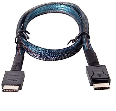 chenyang SFF-8611 Cable OCuLink PCIe PCI-Express 4.0 SFF-8611 4i Male to SFF-8611 Male Data Extension Cable 50cm for eGPU GPD Win Max2 External Graphics Card & SSD