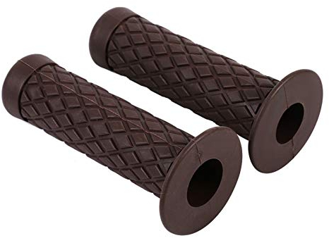 Motorrad Hand Griffe, Fydun 22mm Anti-Rutsch Universal Vintage Soft Rubber Lenker 2Pcs Thruster Grip Für Motorrad Dirt Bike(Kaffee)