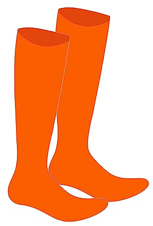 PROSTYLE SPORTS FOOTBALL SOCKS RUGBY HOCKEY SOCCER MENS WOMENS KIDS (Adult (Shoe size 6-11), Orange)