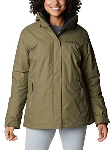 Columbia Bugaboo Fleece Interchange Jacket, Chaqueta De Invierno 3 En 1 para Mujer, Stone Green, Talla L