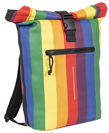 New Rebels ® Mart - Rolltop - Rucksack - Rainbow - Regenbogen - Large II
