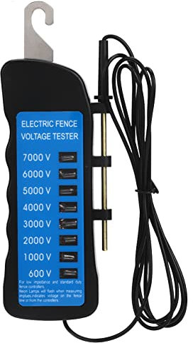 Tester di Tensione, Recinto Tester Elettrico Senza Contatto ABS 600-7000V, Tester per Recinzione Rilevatore di guasti Attrezzature agricole, indicatori elettrici Portatili Misuratore