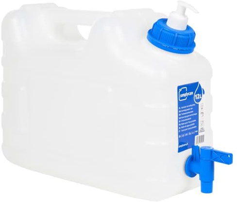 vidaXL Garrafa de Agua con Grifo y dispensador de jabón plástico 10 l, contenedor de Agua, Jarra de Agua, depósito de Agua, contenedores de Agua