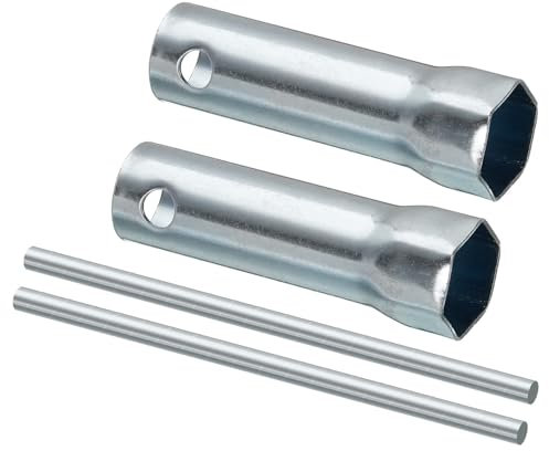 TA-VIGOR 21mm Spark Plug Socket Wrench Set, Manual Spanner Tool with Lever Bars Zinc Plated Carbon Steel, Universal Ignition Socket for Automobile Motorcycle 2 Pcs