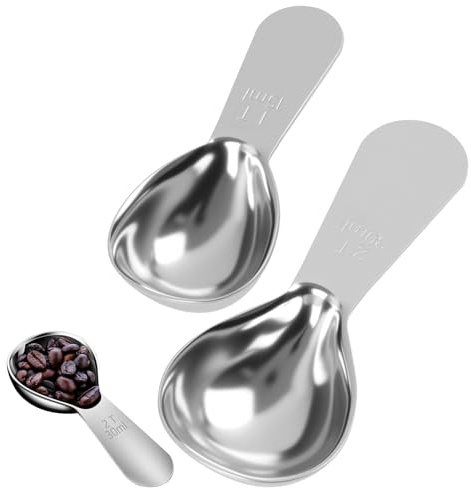 Cuillère Doseuse À Café En Acier Inoxydable 18/8 Durable – Mesures De 15ml Et 30ml, Ustensile De Cuisine Pratique Et Écologique, Facile À Nettoyer Et Résistant À La Rouille Doseuse Gramme